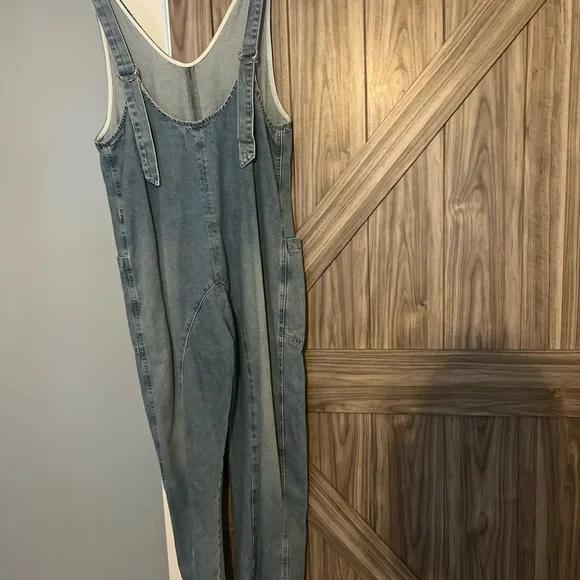 We The Free Blue Denim Overalls Classic Style - Picture 5 of 8